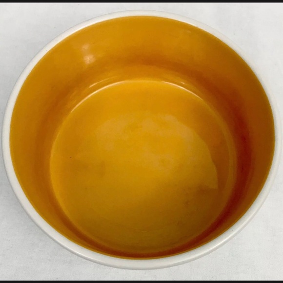 Rae Dunn Large Dog Dish Chow Down Pet Bowl Orange Interior 6” New RARE COLOR - Picture 8 of 14